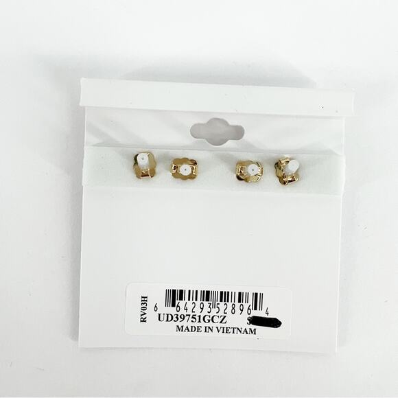 NWT AJOA Lala Gold 2 Pack Stud Earrings - Picture 4 of 4